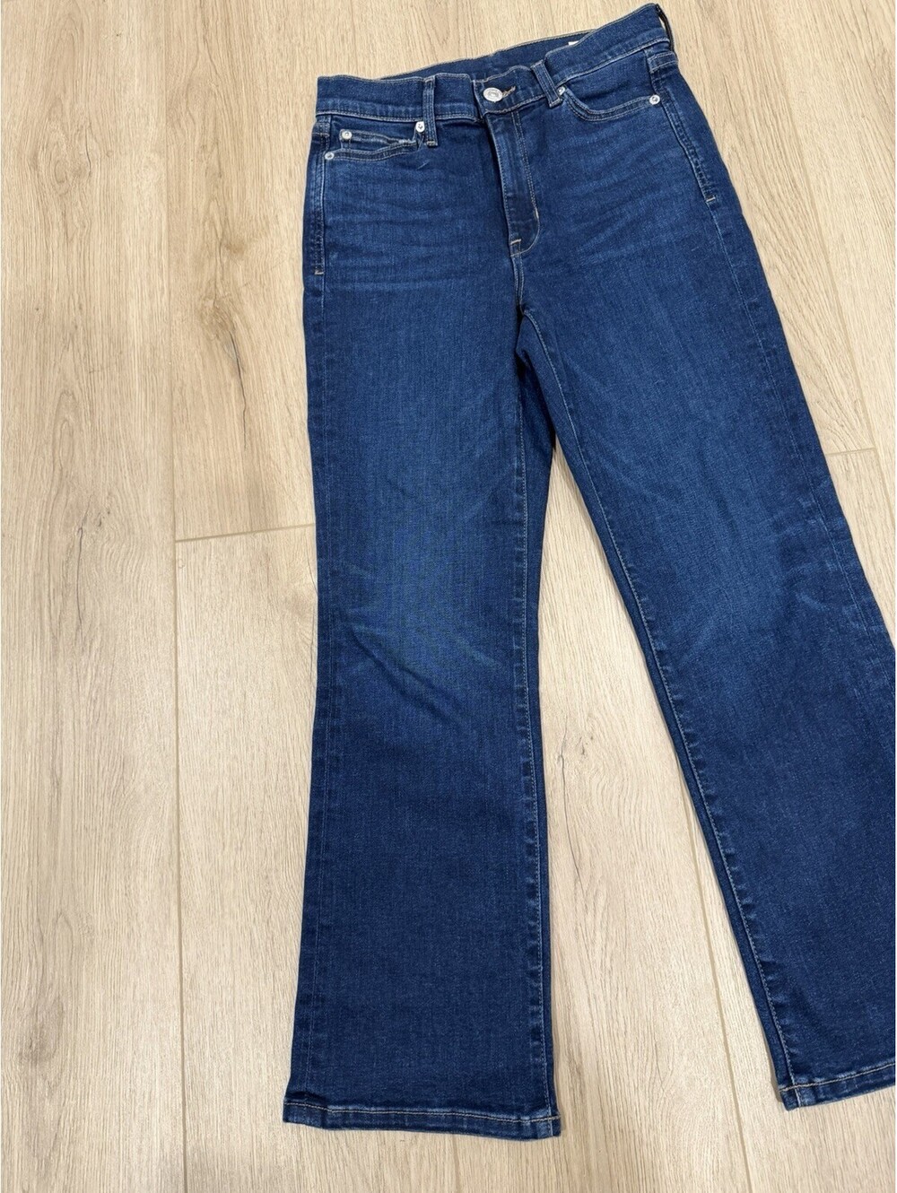 AYR The Pop Jeans Women's Size 25S Blue Mid Rise Stretch Denim Zip Fly - Picture 3 of 16